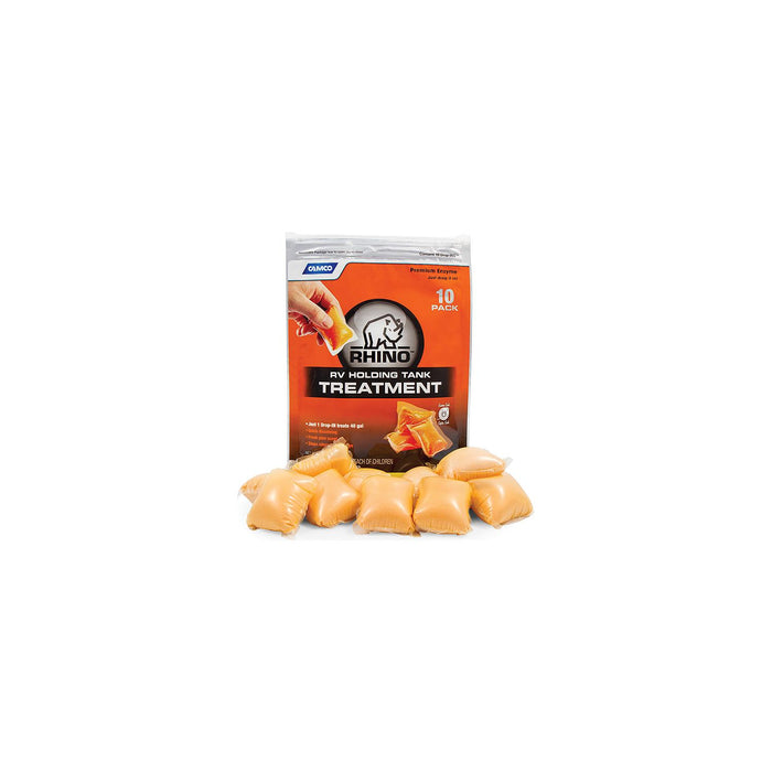 Camco 41519 Rhino™ Enzyme RV Holding Tank Treatment, Drop Ins, 10/pk