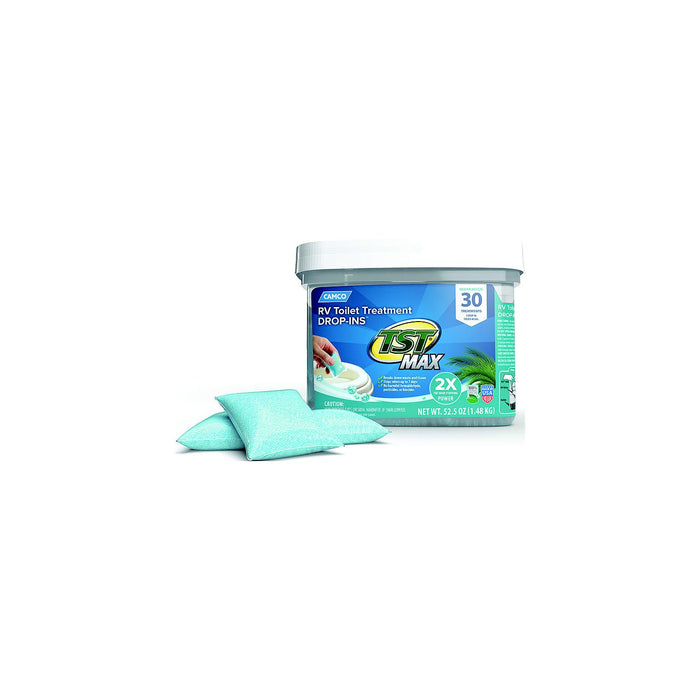 Camco 41615 Max Toilet Treatment Drop-Ins, 30 Pack, Ocean Breeze