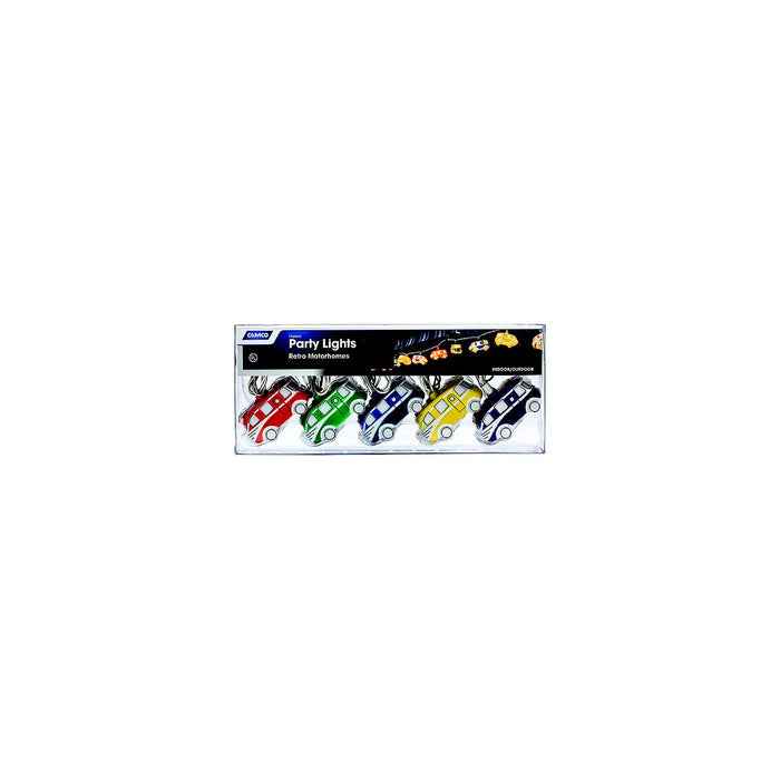 Camco 42654 Nostalgic Retro Motorhome Party Lights (Includes 10 Lights, Connector, 2 Spare Bulbs & Fuse)