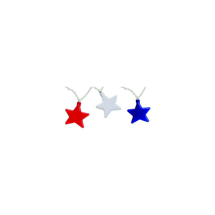 Camco 42656 Patriotic Stars Party Lights (Includes 10 Lights, Connector, 2 Spare Bulbs & Fuse)