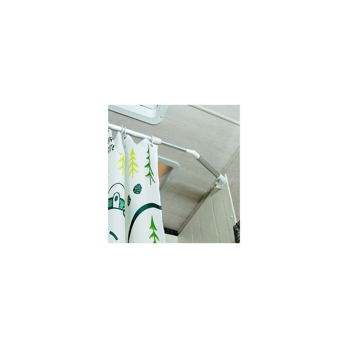 Camco 43764 Shower Extender Curtain Rod, fits 35"-42"