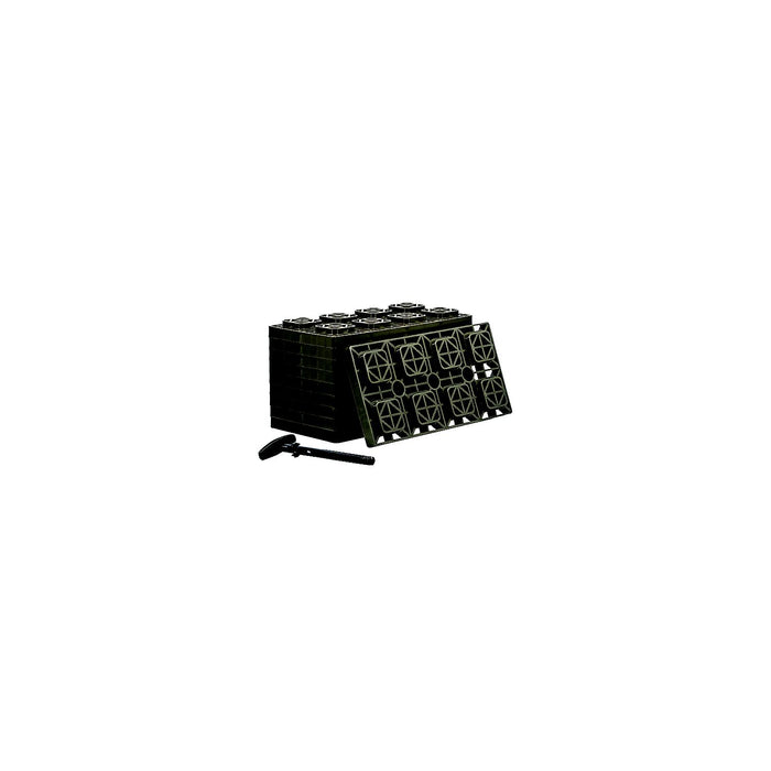 Camco 44525 FasTen 4 x 2 Leveling Blocks, Brown, 10/pk