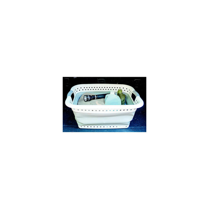 Camco 51903 Collapsible Utility Basket, Large, White/Gray