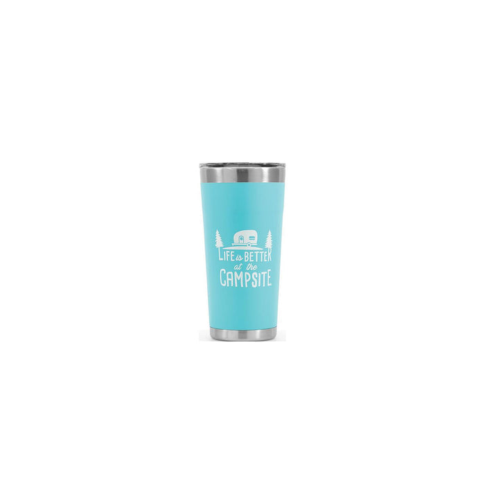 Camco 53057 Life Is Better At The Campsite Tumbler, 20 oz., Cool Blue