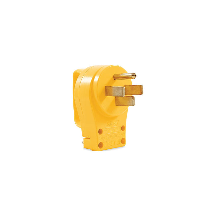 Camco 55252 Yellow PowerGrip Replacement RV Plug with Handle