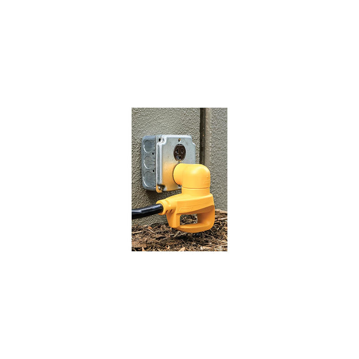 Camco 55325 90° Electrical Adapter, 15A Male, 30A Female