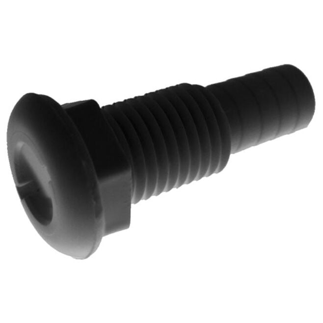 TH Marine TH-750-DP Thru Hull 3/4 Straight Black