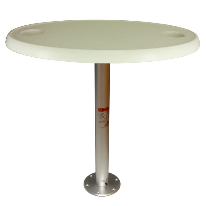 Springfield 1690206 Dock Edge Stowable Table Package, Oval Tabletop