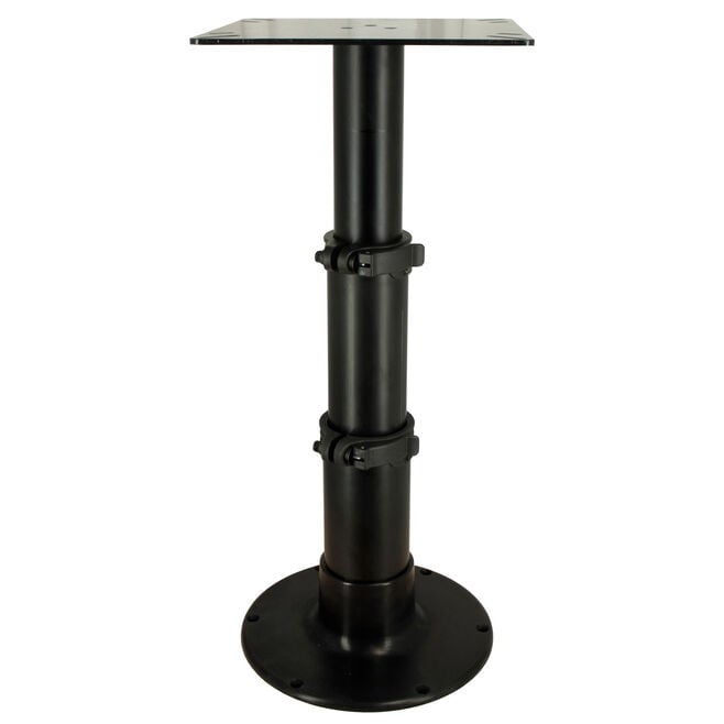 Springfield 1660230-BLK 3-Stage Pedestal, Black Anodized, Includes Square Table Mount/Base, 12-3/4", 20", 28"