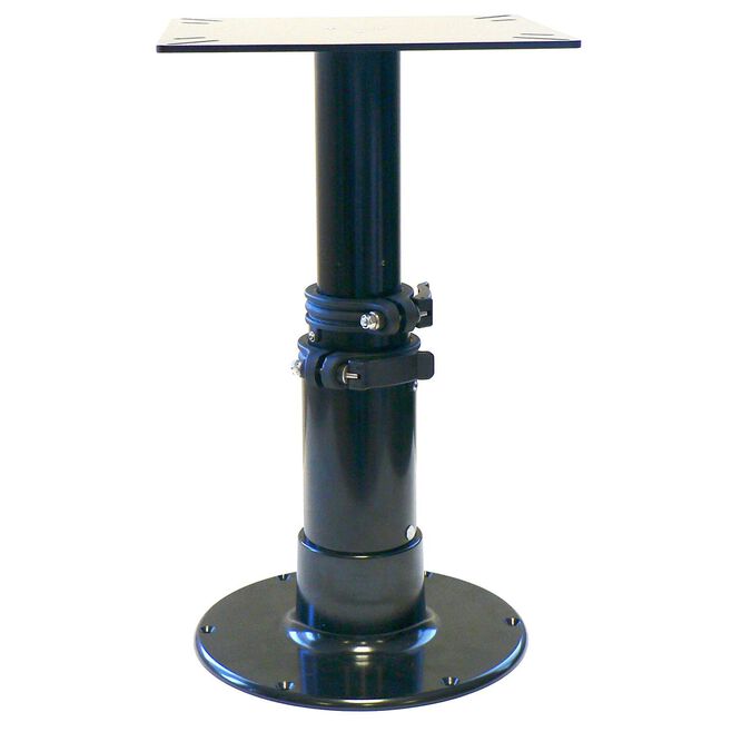 Springfield 1660230-BLK 3-Stage Pedestal, Black Anodized, Includes Square Table Mount/Base, 12-3/4", 20", 28"