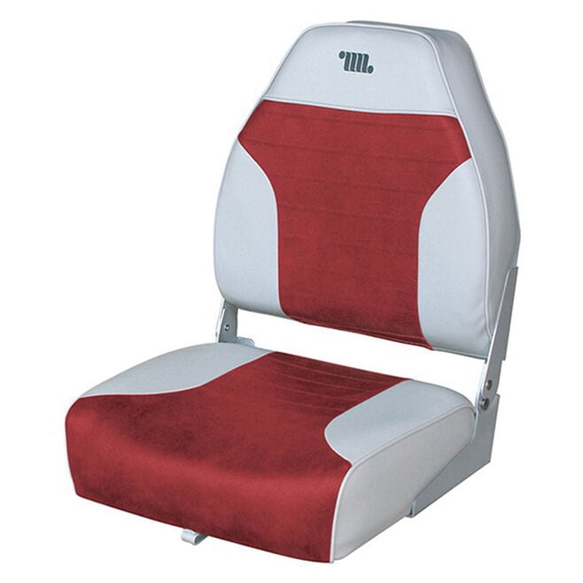 Wise Seats 8WD588PLS-661 Wise Mid Back Fishing Seat, Grey/Red