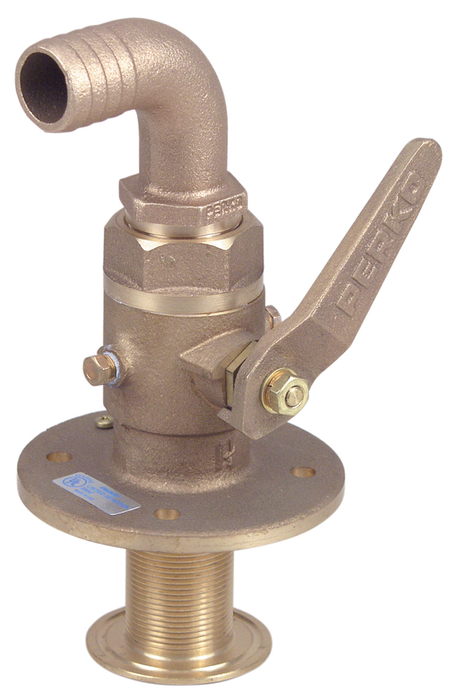 Perko 0834005PLB 3/4" Bronze Seacock w/90Â° Tail Piece