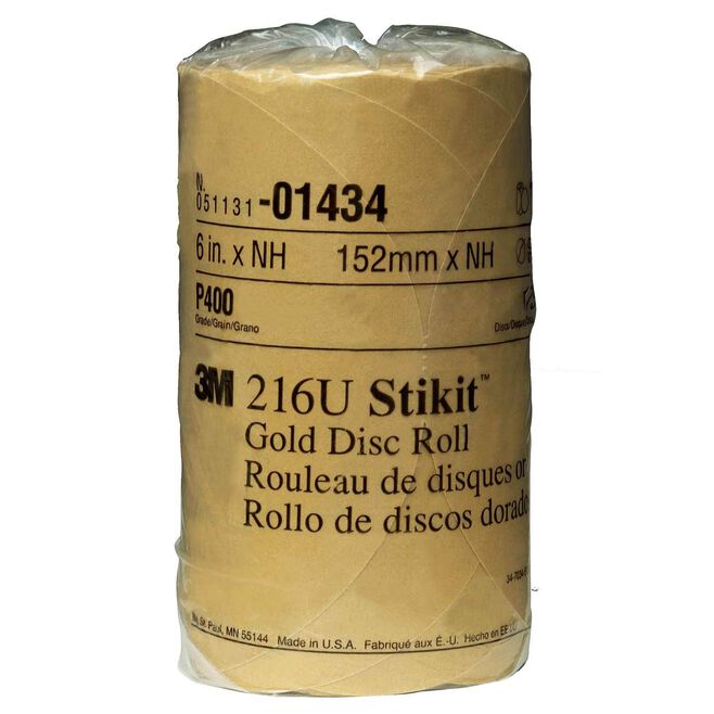 3M 1434 6" Gold Stikit Roll Disc P400A