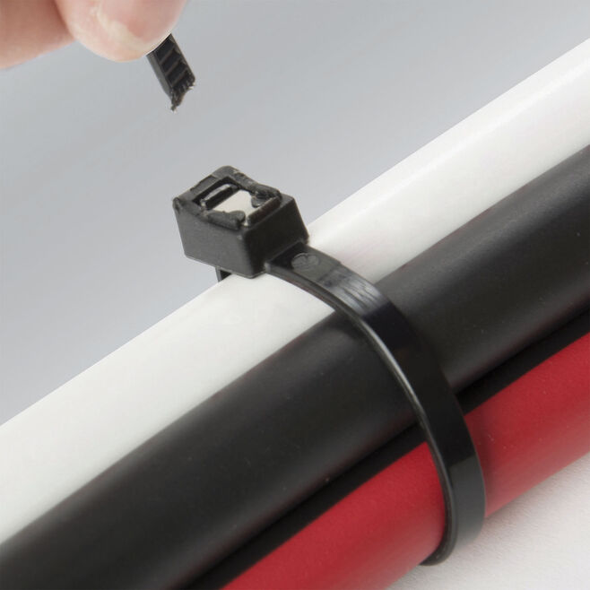 Ancor 199322 Self Cutting Cable Ties, 17" UV Black, 20/pk
