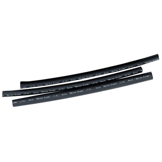 Ancor 301103 Marine Grade Adhesive Lined Heat Shrink Tubing, 1/8" x 3", Black, 3/Pk