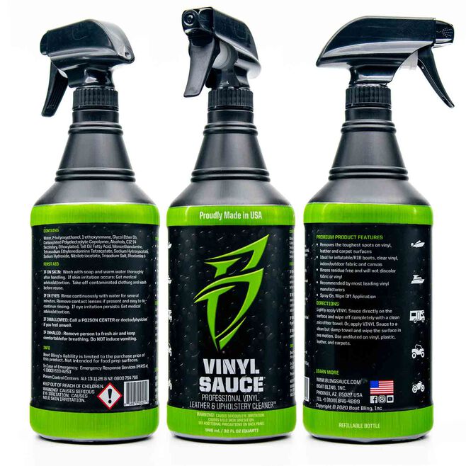 Boat Bling VS0032 Vinyl Sauce Vinyl/Leather Upholstery Cleaner, 32 oz.