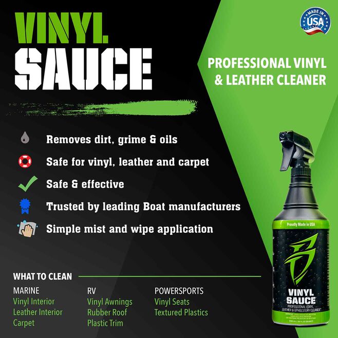 Boat Bling VS0032 Vinyl Sauce Vinyl/Leather Upholstery Cleaner, 32 oz.