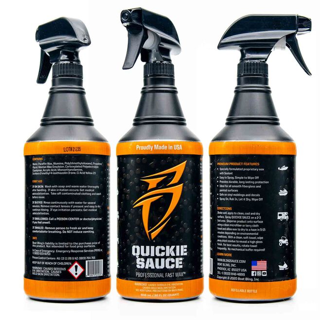 Boat Bling QS0032 Quickie Sauce Elite High Gloss Fast Wax, Quart