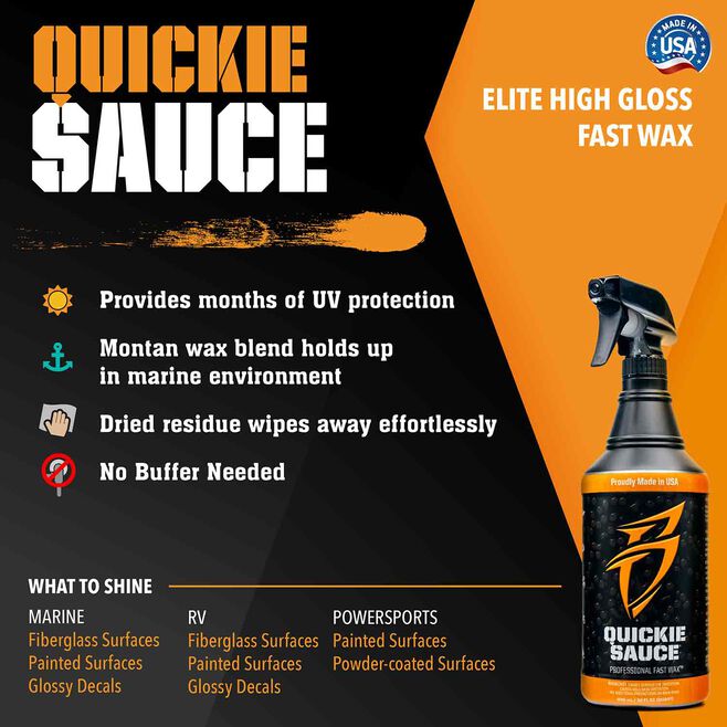 Boat Bling QS0032 Quickie Sauce Elite High Gloss Fast Wax, Quart