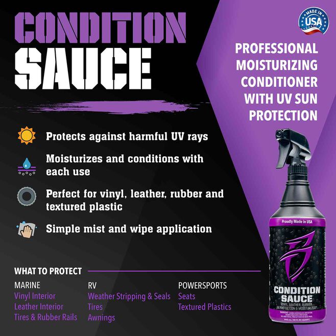 Boat Bling CS0032 Condition Sauce Moisturizing Conditioner w/UV Sun Protection, 32 oz.