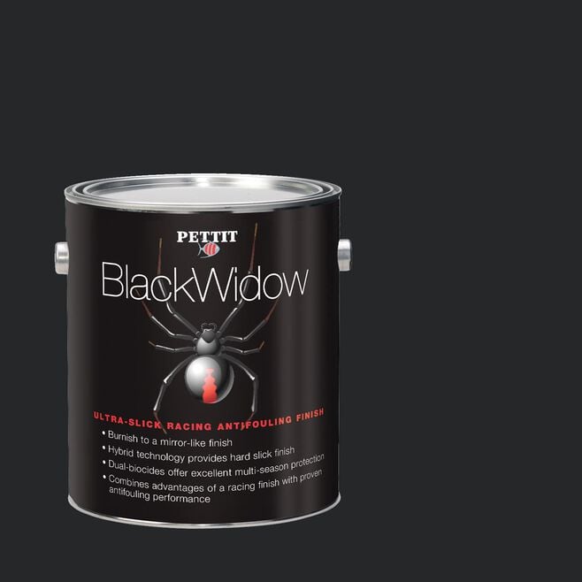 Pettit 1186906 Black Widow Racing Finish, Black Gal., 2/case