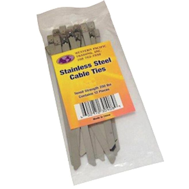 Western Pacific Trading 30416 – Stainless Steel Cable Ties, .30" x 26", 12-Pack
