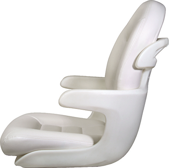 Tempress 57010 Elite Helm High Back Seat, White Shell, White/White Cushions