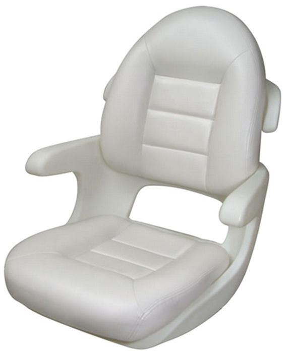 Tempress 57010 Elite Helm High Back Seat, White Shell, White/White Cushions