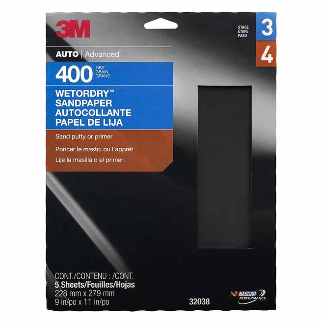 3M 32038 Imperial Wetordry P400 Pkg/5