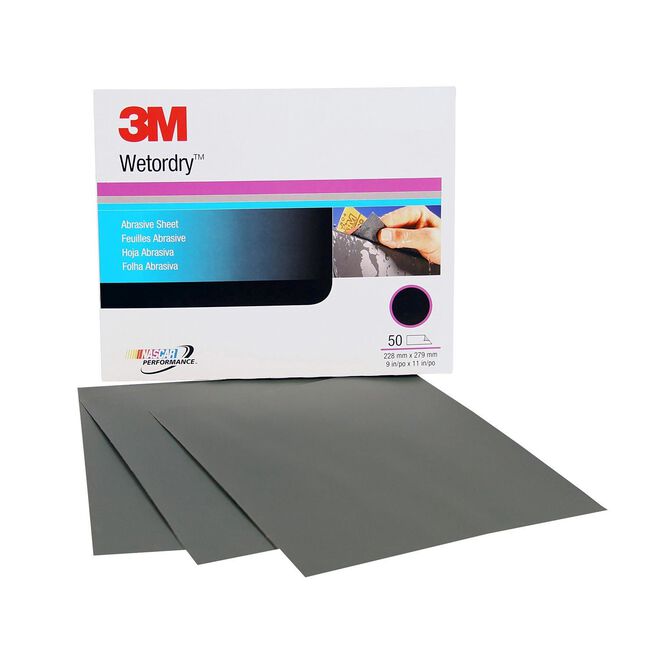 3M 2035 Imperial Wet Or Dry Paper Sheets, 9" x 11" Grade P800 50/Pack