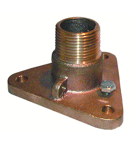 Groco IBVF-2500 IBV-F Bronze Flanged Adaptor for In-line Ball Valve to Thru-Hull