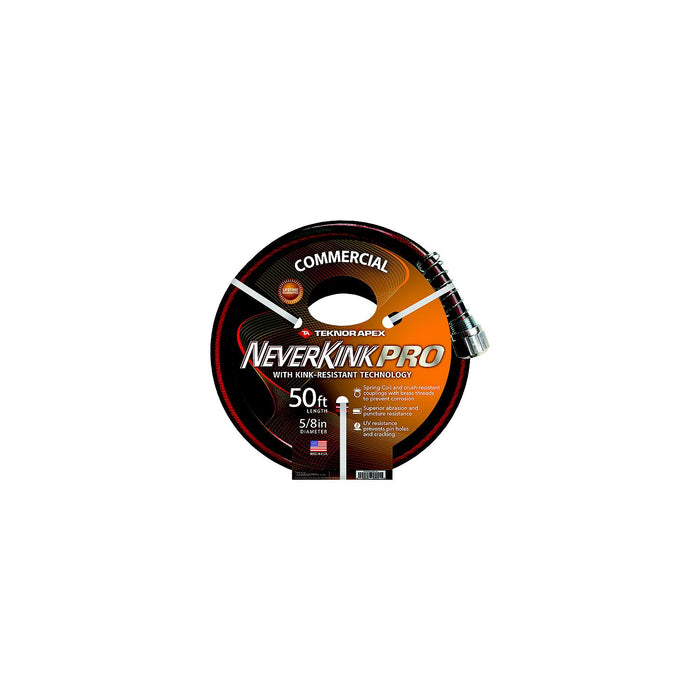 Teknor Apex 8845-75 Commercial Duty Neverkink Hose, 5/8" x 75', Black/Red
