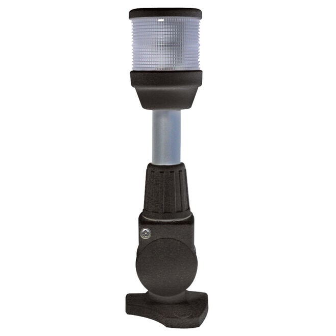 Hella 995002021 2 NM 12V All Round White Anchor Lamp w/ Fold Down Pole Mount, 8"H
