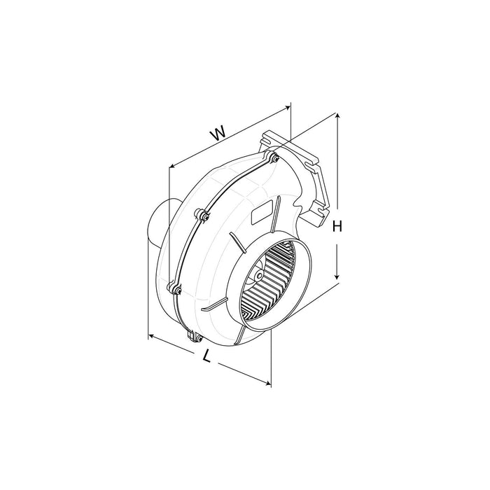 Johnson Pump 80-47417-01 12V AirV 4-550 Flange Mount Extra Heavy Duty Radial, Blower
