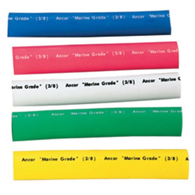 Ancor 304503 Adhesive Lined Heat Shrink Tubing Assorted 3/8' X 3" (Black, Green, Red, White, Yellow)