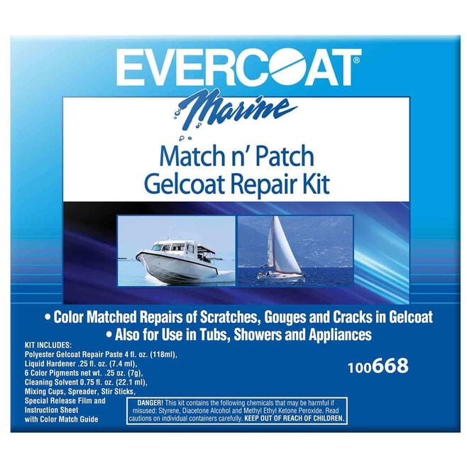 Fibre Glass-Evercoat 100668 Match N' Patch Gelcoat Repair Kit