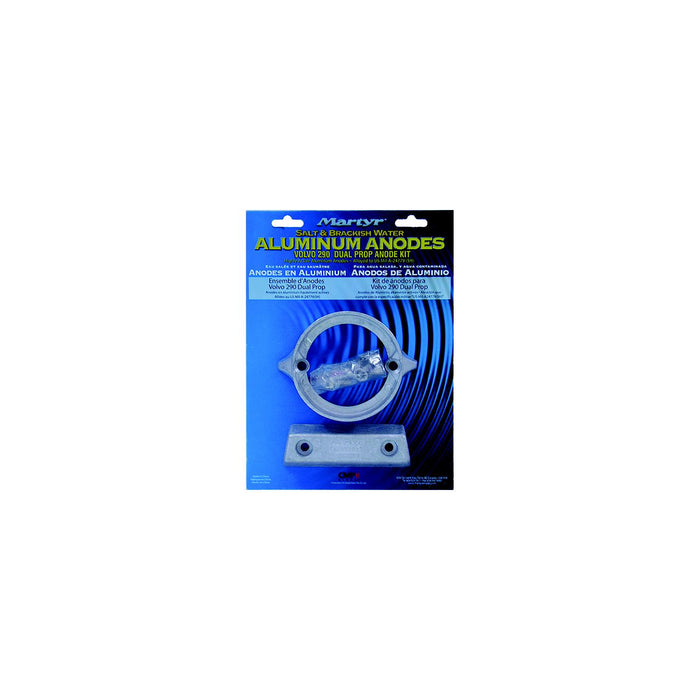 Martyr CM290DPKITA Alum Anode Kit, Volvo Penta 290 DP, contains 1-875821, 1-852835 and Fastening Hardware