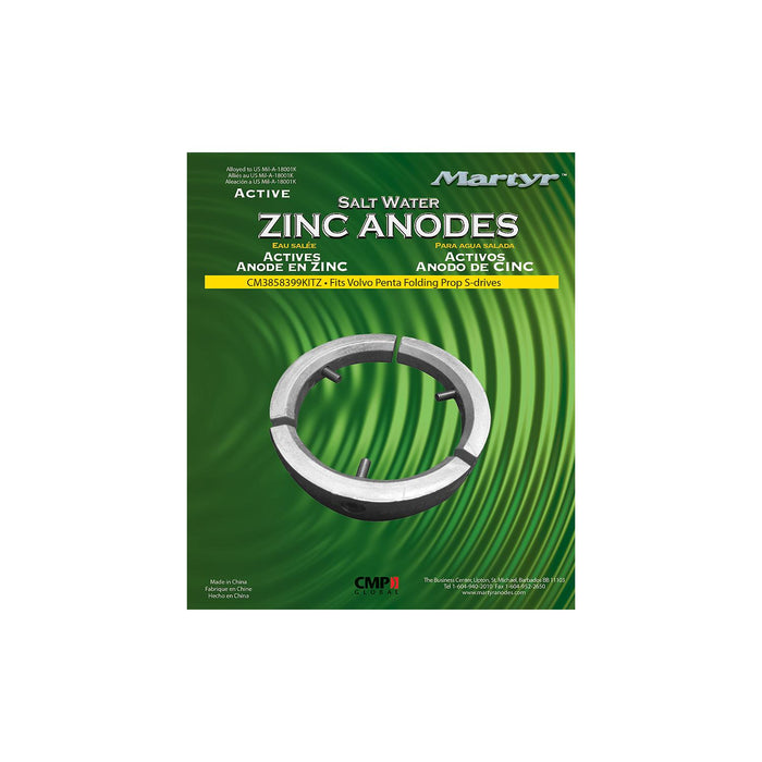 Martyr CM3858399KITZ Volvo Penta Anode Kit Zinc