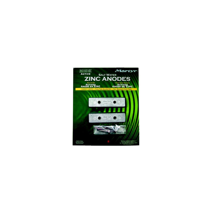 Kit de ánodo de aluminio Martyr Anodes CMBNT1AKITA Trim Tab