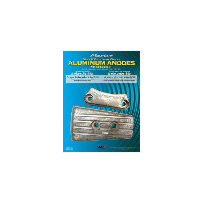 Martyr CMDPHKITA Anode Kit for Volvo Penta DPH Engine (Contains 1-3588745, 1-3863206 & Fastening Hardware)