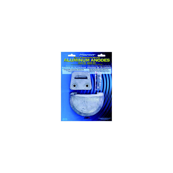 Martyr CMSXKITA Anode Kit, For Volvo Penta SX Engine (Contains 1-3855411, 1-3854130, Hardware)