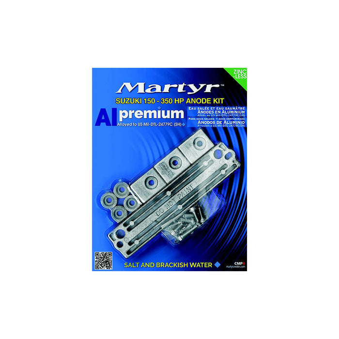 Martyr CMSZ150350KITZ Suzuki Anode Kit, 150-300HP, Zinc