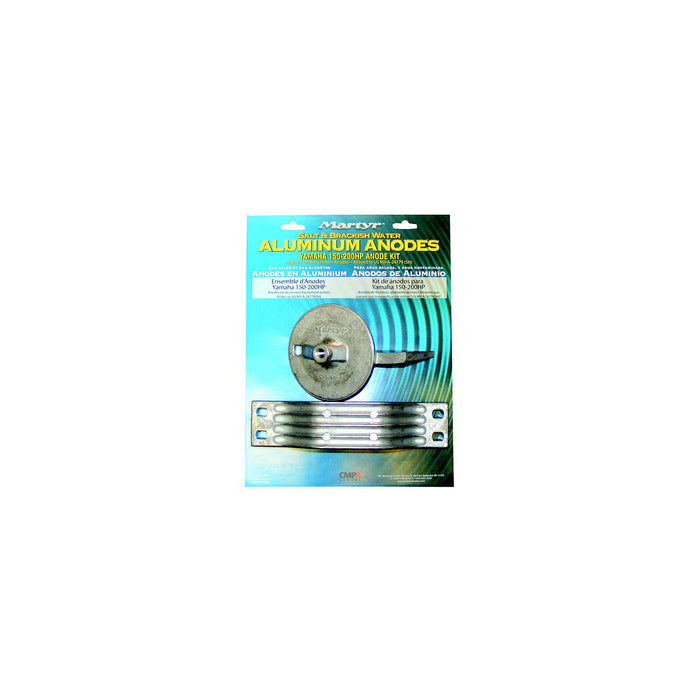 Martyr CMY150KITM Anode Kit For Yamaha 150-200 HP Outboards, Contains 1-6G54525101, 1-6J94537101 and Hardware