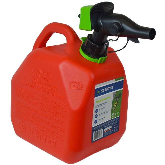 Scepter FR1G201 Smartcontrol Fuel Container EPA/CARB Compliant, Gasoline, 2 gal, Red, 9.7"Lx6.9"Wx11.5"H