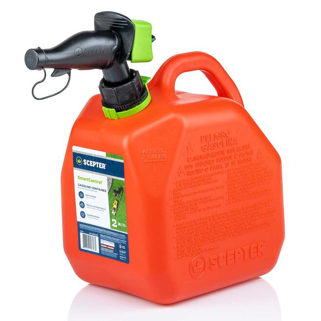 Scepter FR1G201 Smartcontrol Fuel Container EPA/CARB Compliant, Gasoline, 2 gal, Red, 9.7"Lx6.9"Wx11.5"H