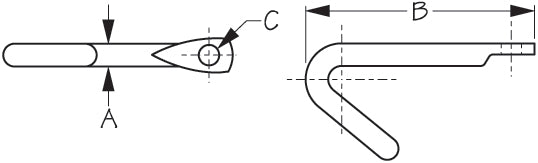 Sea-Dog Stainless Steel Lashing Hook 5/16" (195210-1)
