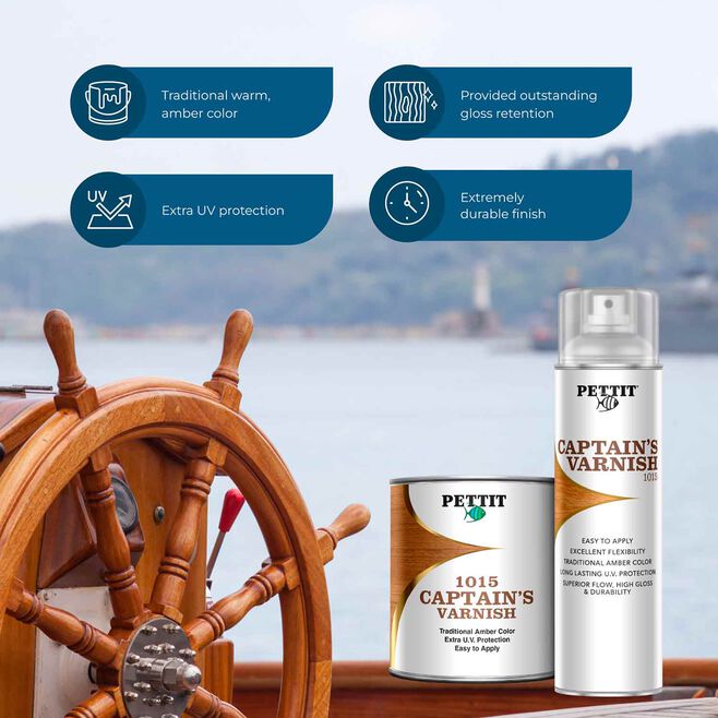 Pettit 8710108 Captain's Varnish, Qt.