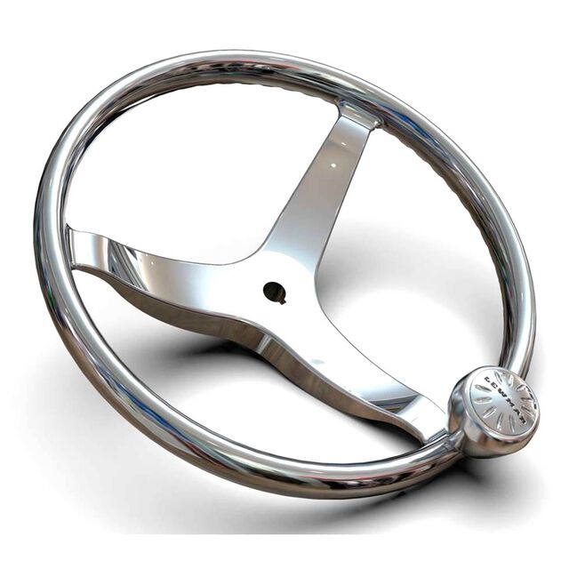 Lewmar 89700821 SWR Stainless Steering Wheel, 15.5" w/ 5/8" UNC Nut Set