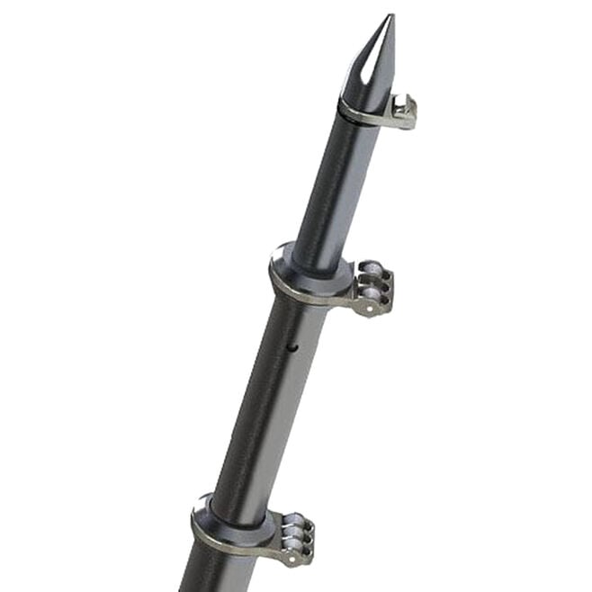 Taco Metals OT-0318HD-BKA Taco Deluxe Aluminum Tele-Outrigger Pole, 18', Black, 1 pr.
