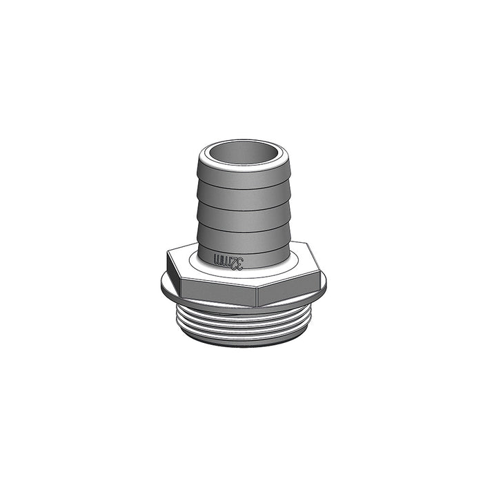 Y Valve (Aquavalve) Hose Barb 1" x 1.5" (25.4mm x 38.1mm) BSP, White